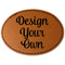 Design Your Own Faux Leather Iron On Patch - Oval