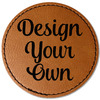 Faux Leather Iron On Patch - Round