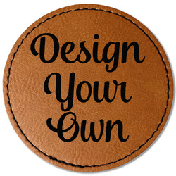 Design Your Own Faux Leather Iron On Patch - Round