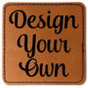 Faux Leather Iron On Patch - Square
