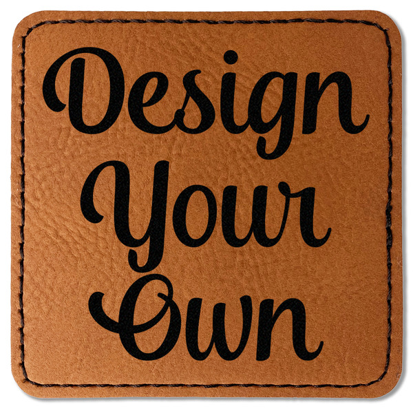 Design Your Own Faux Leather Iron On Patch - Square