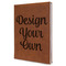 Design Your Own Leather Sketchbook - Large - Double Sided - Angled View