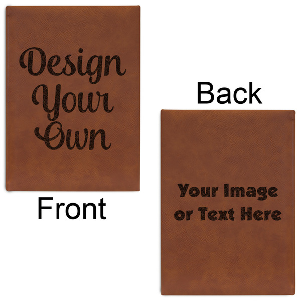 Design Your Own Leatherette Sketchbooks - Large - Double Sided - Front & Back View