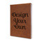 Design Your Own Leather Sketchbook - Small - Single Sided - Angled View