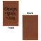 Design Your Own Leatherette Sketchbooks - Small - Single Sided - Front & Back View