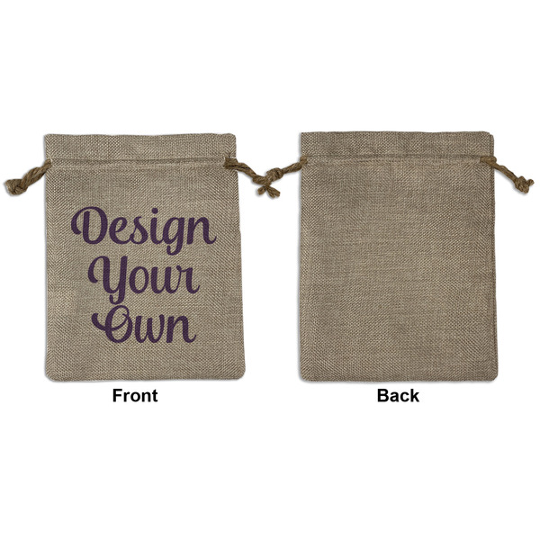 Design Your Own Medium Burlap Gift Bag - Front Approval
