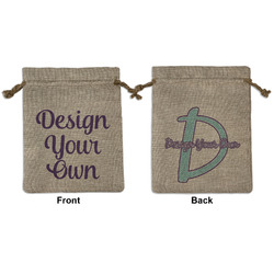 Design Your Own Burlap Gift Bag - Medium -Double-Sided