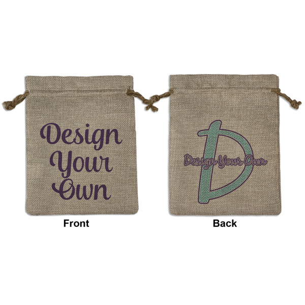 Design Your Own Burlap Gift Bag - Medium -Double-Sided