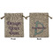 Design Your Own Medium Burlap Gift Bag - Front and Back