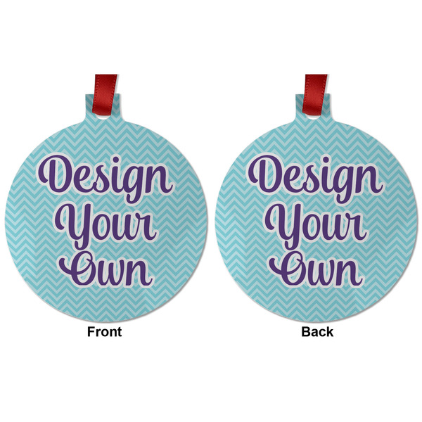 Design Your Own Metal Ball Ornament - Front and Back