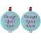 Design Your Own Metal Ball Ornament - Front and Back