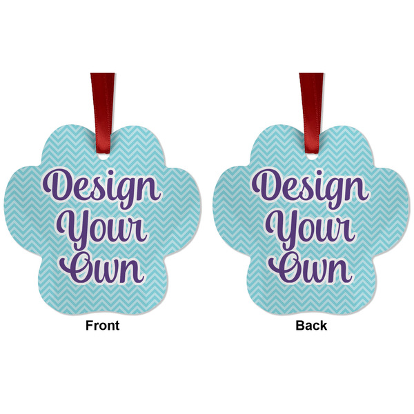 Design Your Own Metal Paw Ornament - Front and Back
