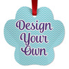 Metal Paw Ornament - Double-Sided