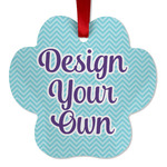 Design Your Own Metal Paw Ornament - Double-Sided