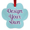 Design Your Own Metal Paw Ornament - Front