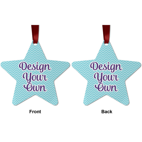 Design Your Own Metal Star Ornament - Front and Back