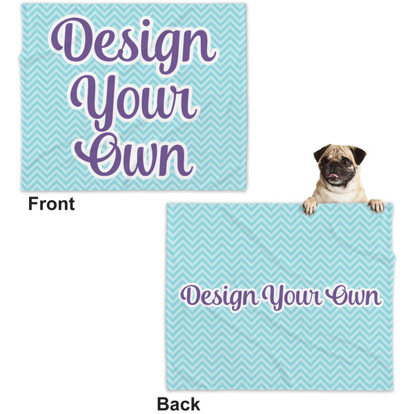 Design Your Own Microfleece Dog Blanket - Large- Front & Back