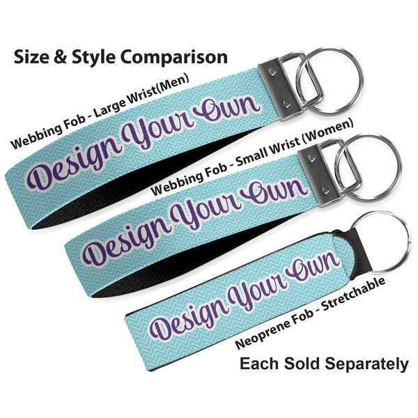 Design Your Own Multiple Key Ring comparison sizes