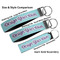 Design Your Own Multiple Key Ring comparison sizes