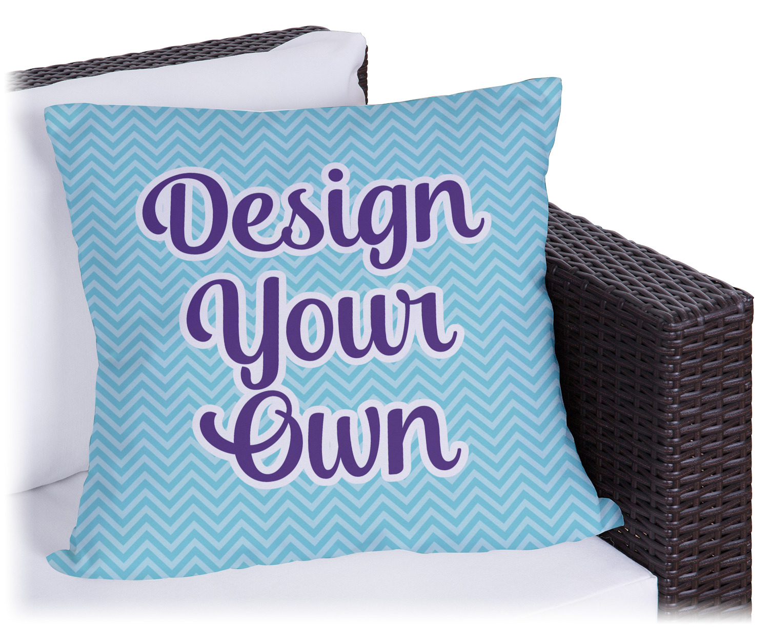 Custom Pillow - Monogrammed Pillow - Blue Toile Throw Pillow