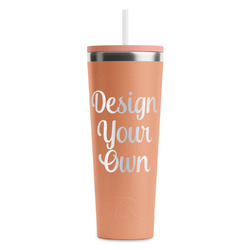RTIC Everyday Tumbler with Straw - 28oz - Peach - Single-Sided