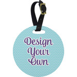 Design Your Own Plastic Luggage Tag - Round