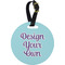 Design Your Own Plastic Luggage Tag - Round