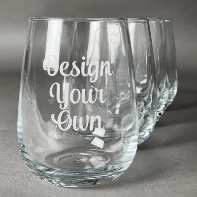 Design Your Own Stemless Wine Glasses (Set of 4)