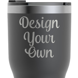 Design Your Own RTIC Tumbler - Black - Laser Engraved - Single-Sided