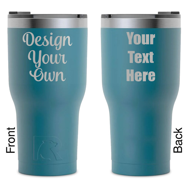 Design Your Own RTIC Tumbler - Dark Teal - Laser Engraved - Double-Sided
