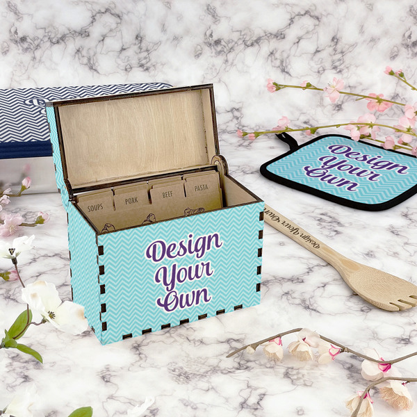 Design Your Own Recipe Box - Full Color - In Context