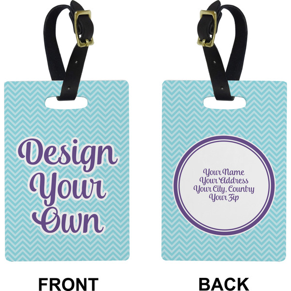 Design Your Own Rectangle Luggage Tag (Front + Back)