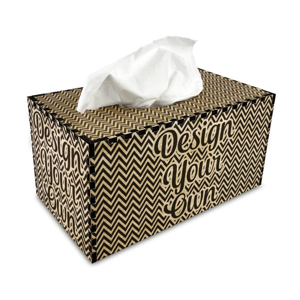 Design Your Own Rectangle Tissue Box Covers - Wood - with tissue