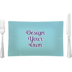 Design Your Own Rectangular Glass Lunch / Dinner Plate - Single or Set