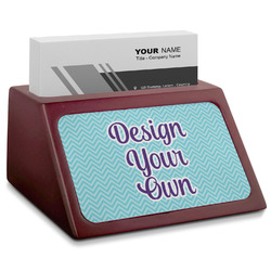 Design Your Own Red Mahogany Business Card Holder