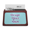 Design Your Own Red Mahogany Business Card Holder - Straight