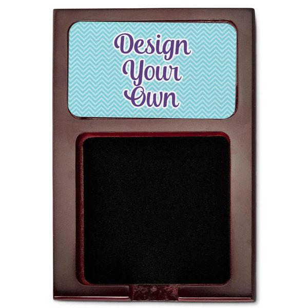 Design Your Own Red Mahogany Sticky Note Holder - Flat