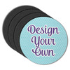 Round Rubber Backed Coasters - Set of 4