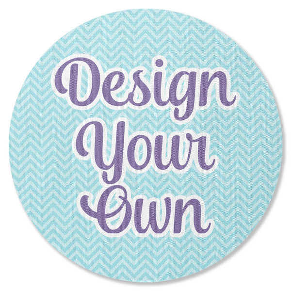 Design Your Own Round Coaster Rubber Back - Single