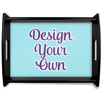 Design Your Own Black Wooden Tray - Large