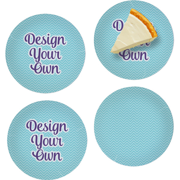 Design Your Own Glass Appetizer / Dessert Plate 8" - Set of 4