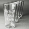 Design Your Own Set of Four Engraved Pint Glasses - Set View