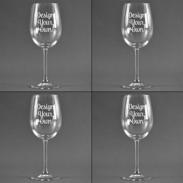 Design Your Own Set of Four Personalized Wineglasses (Approval)