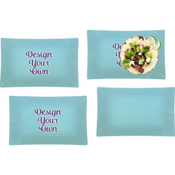 Design Your Own Glass Rectangular Lunch / Dinner Plate - Set of 4