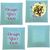 Glass Square Lunch / Dinner Plates 9.5" - Set of 4