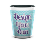 Design Your Own Ceramic Shot Glass - 1.5 oz - Two Tone - Set of 4