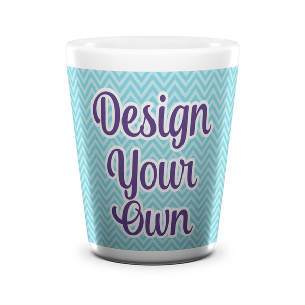 Design Your Own Shot Glass - White - FRONT