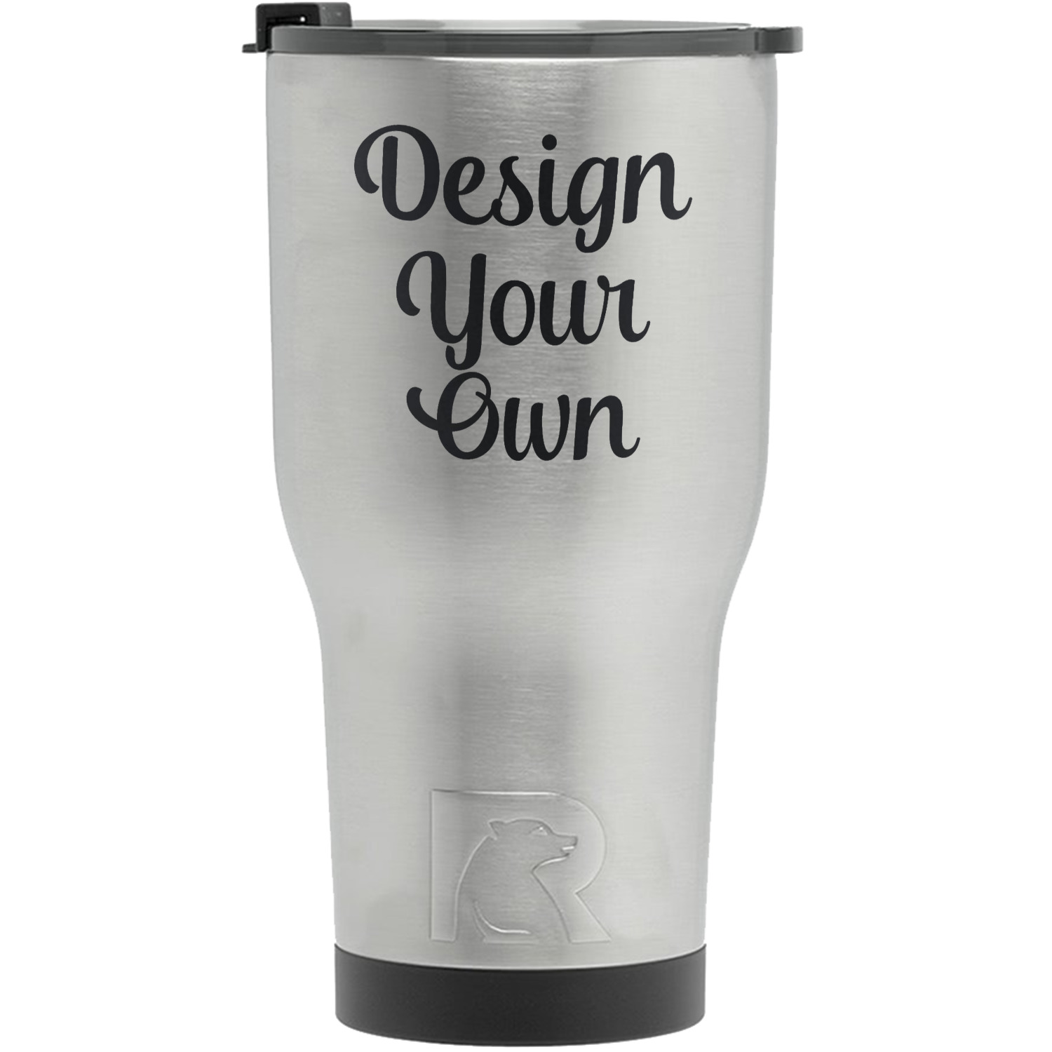 Design Your Own RTIC Tumbler Silver Engraved Front YouCustomizeIt