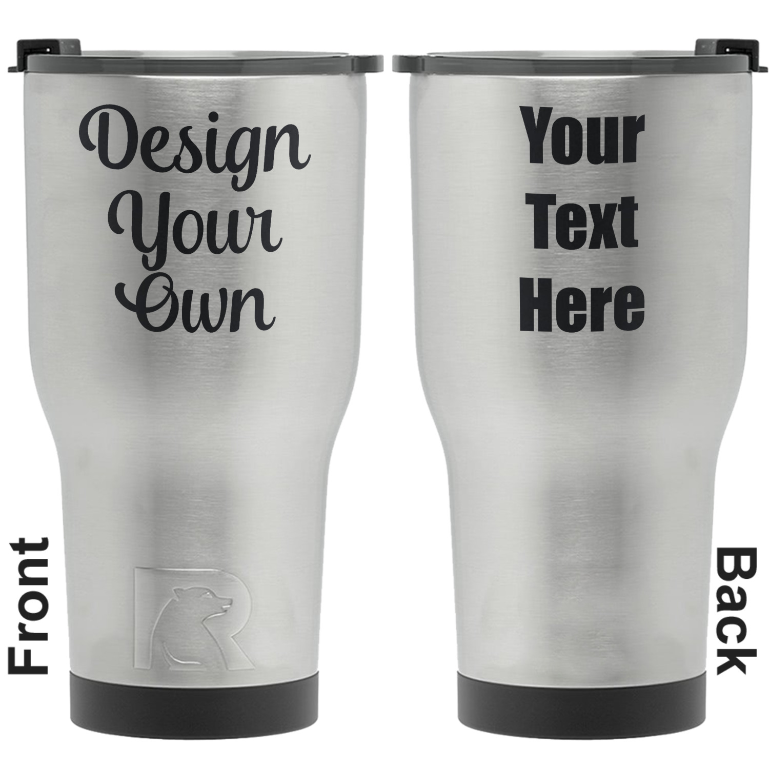 Design Your Own Personalized RTIC Tumbler Silver YouCustomizeIt