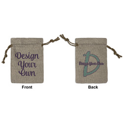 Design Your Own Small Burlap Gift Bag - Front & Back